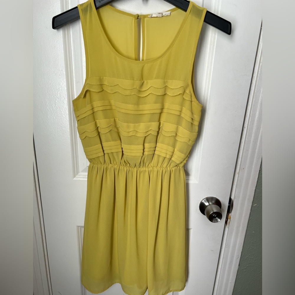 Lush Yellow Sleeveless Mini Dress